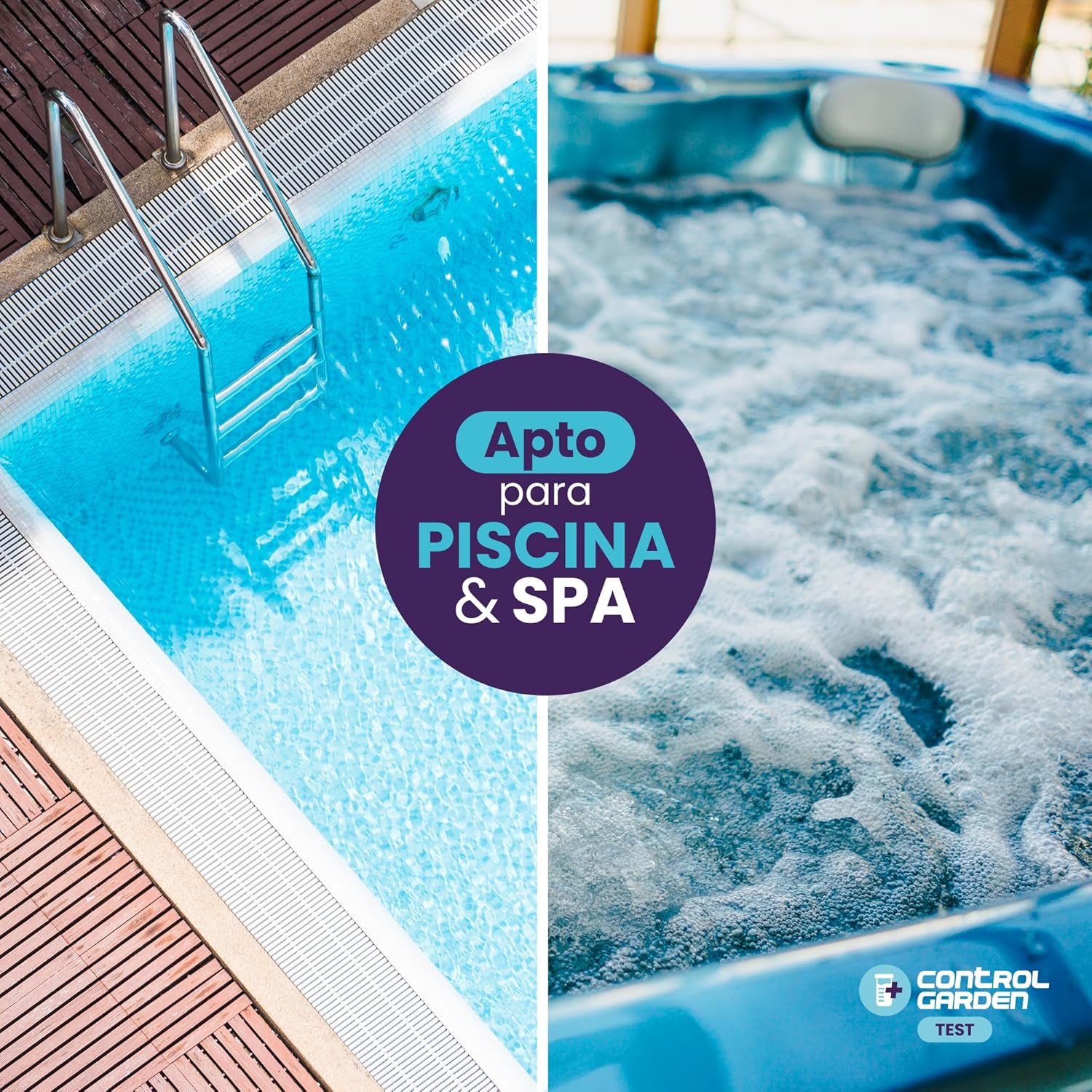 Tiras pH reactivas 7 en 1 para análisis de agua de piscina · foto 4