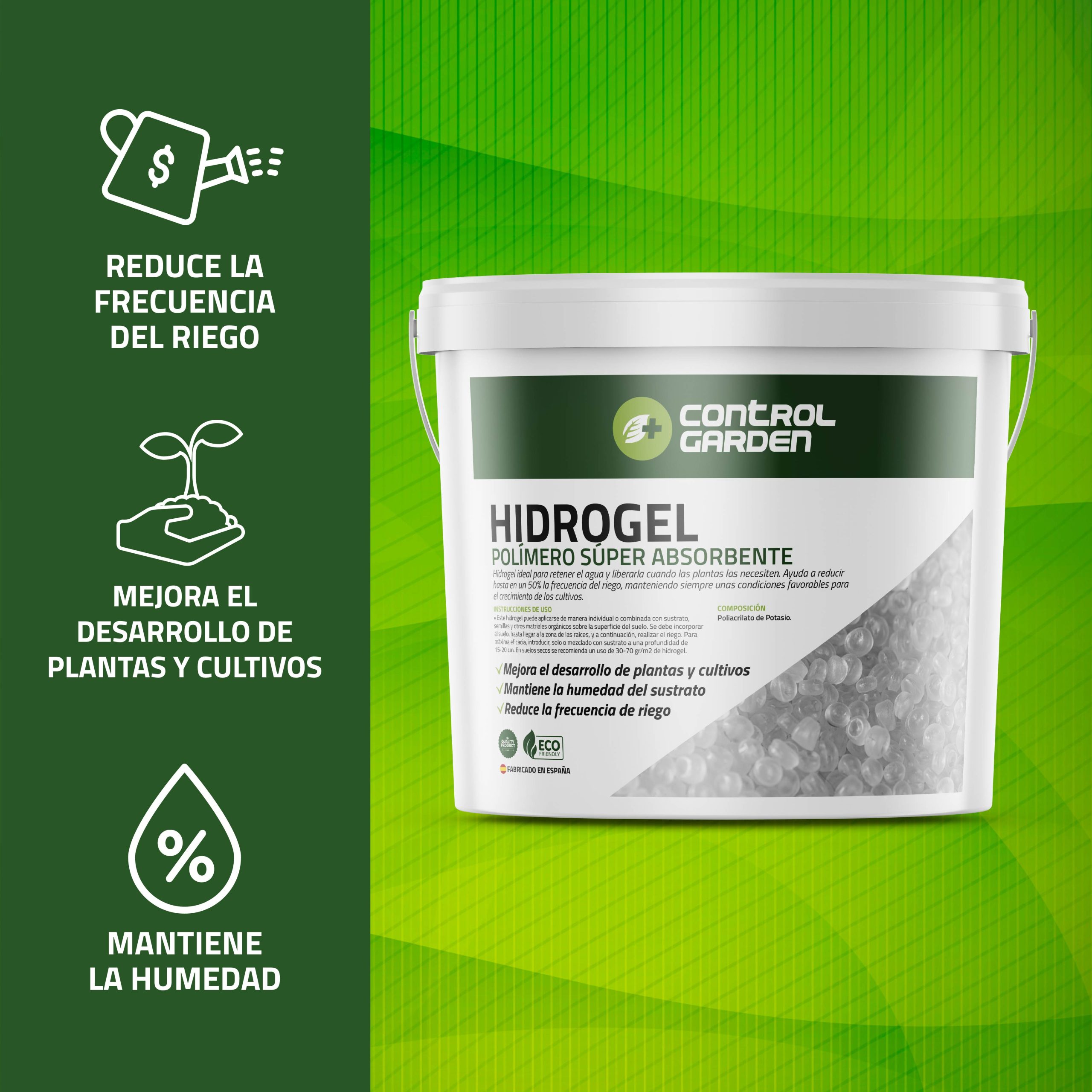 Hidrogel retenedor de agua 10 kg para cultivos y jardinería · foto 2