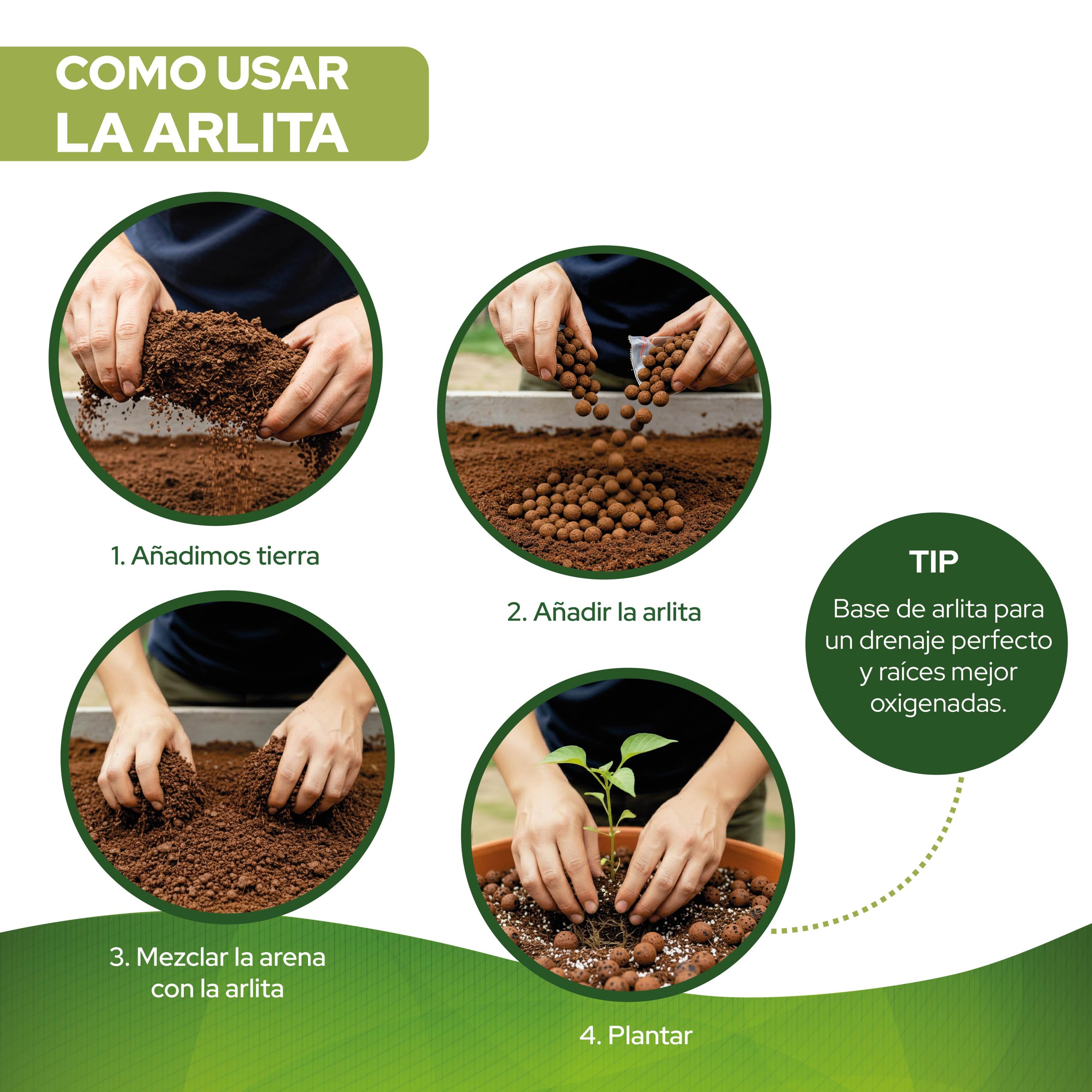 Sustrato Arlita 3L de bolas de arcilla expandida para cultivos · foto 8