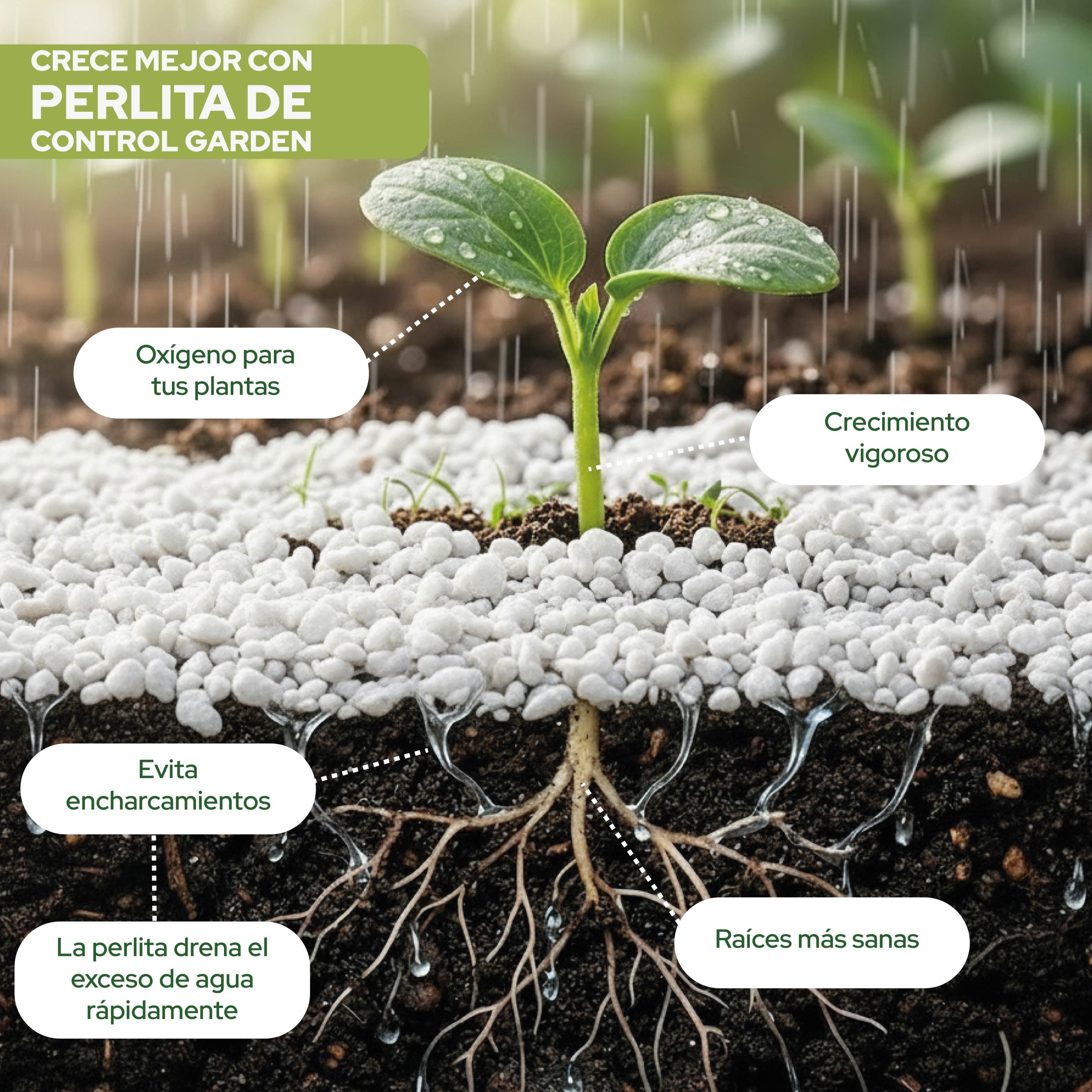 Perlita 6L de Control Garden para mejorar el sustrato de plantas · foto 2