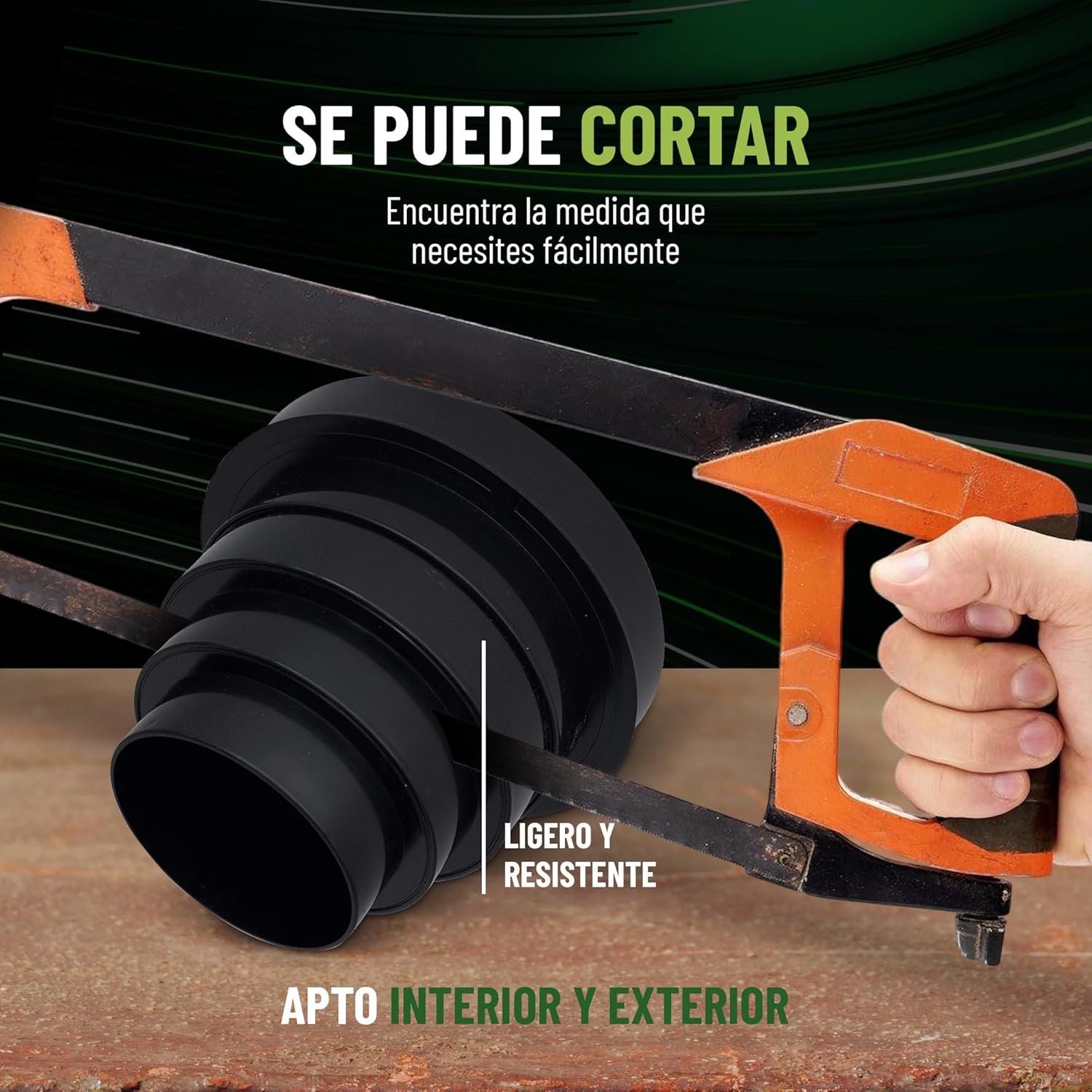 Reductor negro universal para sistemas de ventilación de Control Garden · foto 5