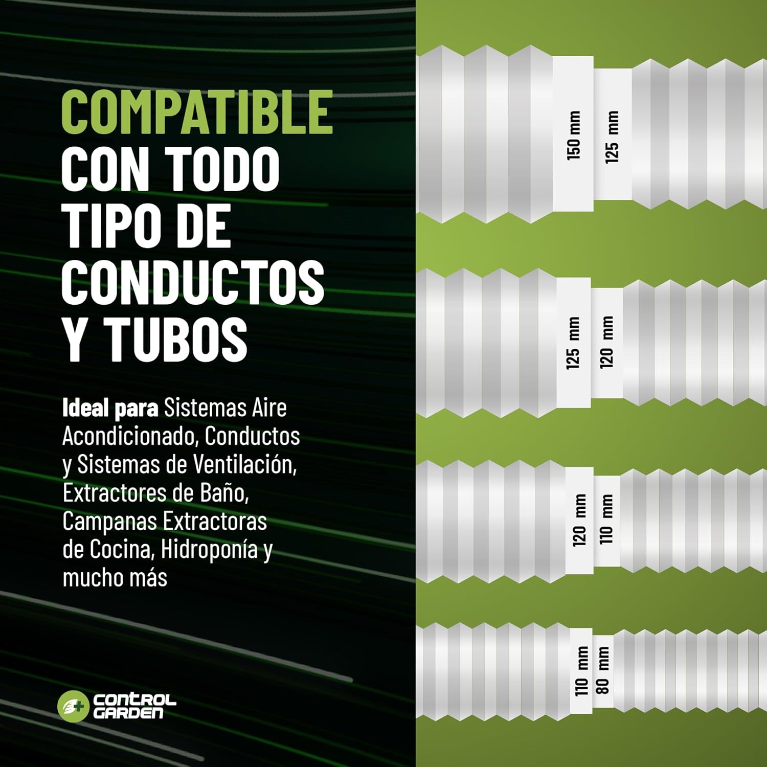 Reductor blanco universal para sistemas de ventilación de Control Garden. · foto 4