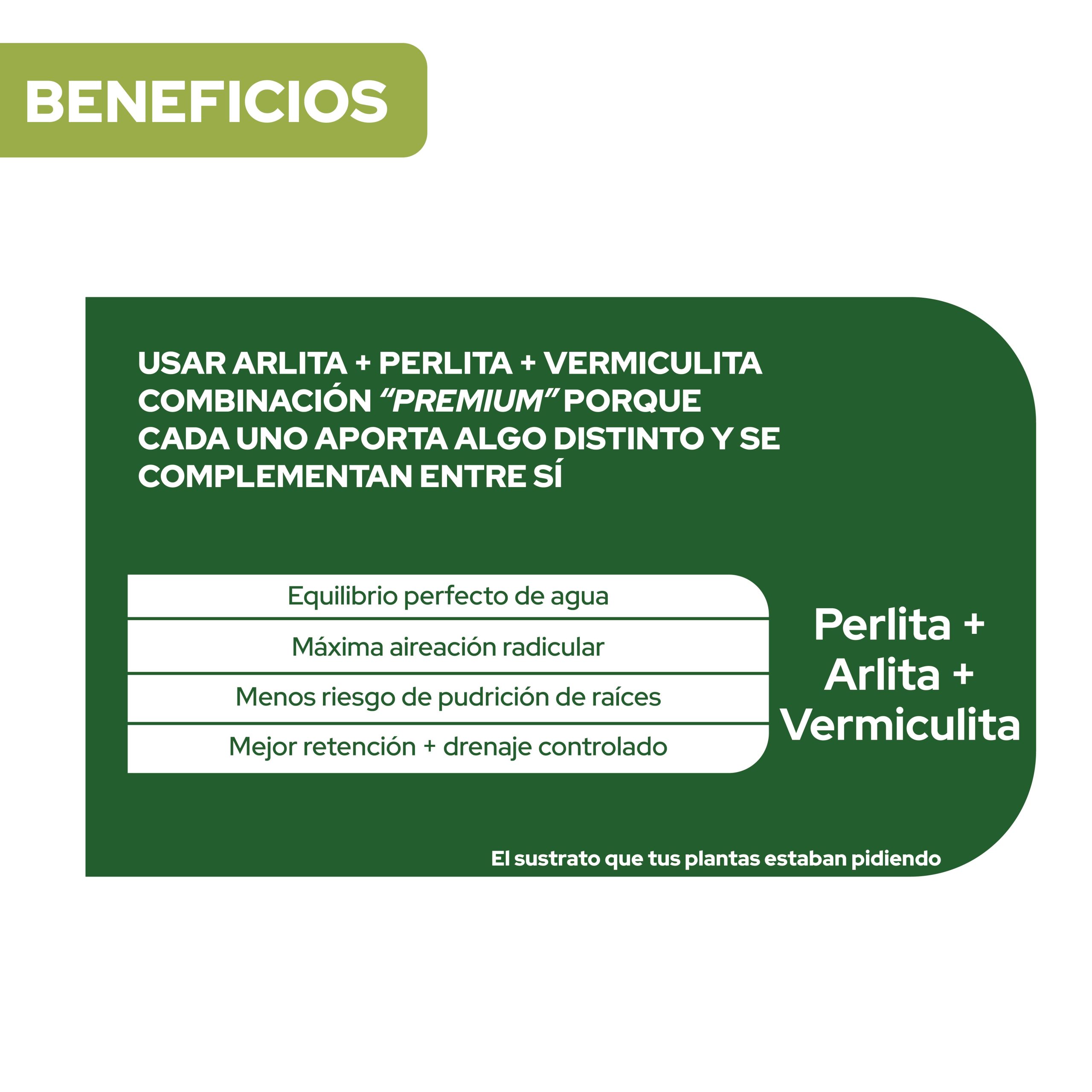 Pack de sustrato triple de Arlita, Perlita y Vermiculita 6L · foto 2