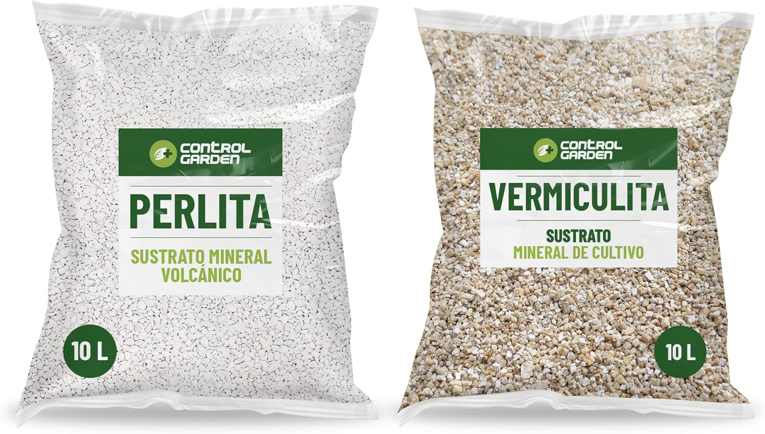 Pack di Perlite 10L e Vermiculite 10L · Substrato per Piante da Interno e da Esterno