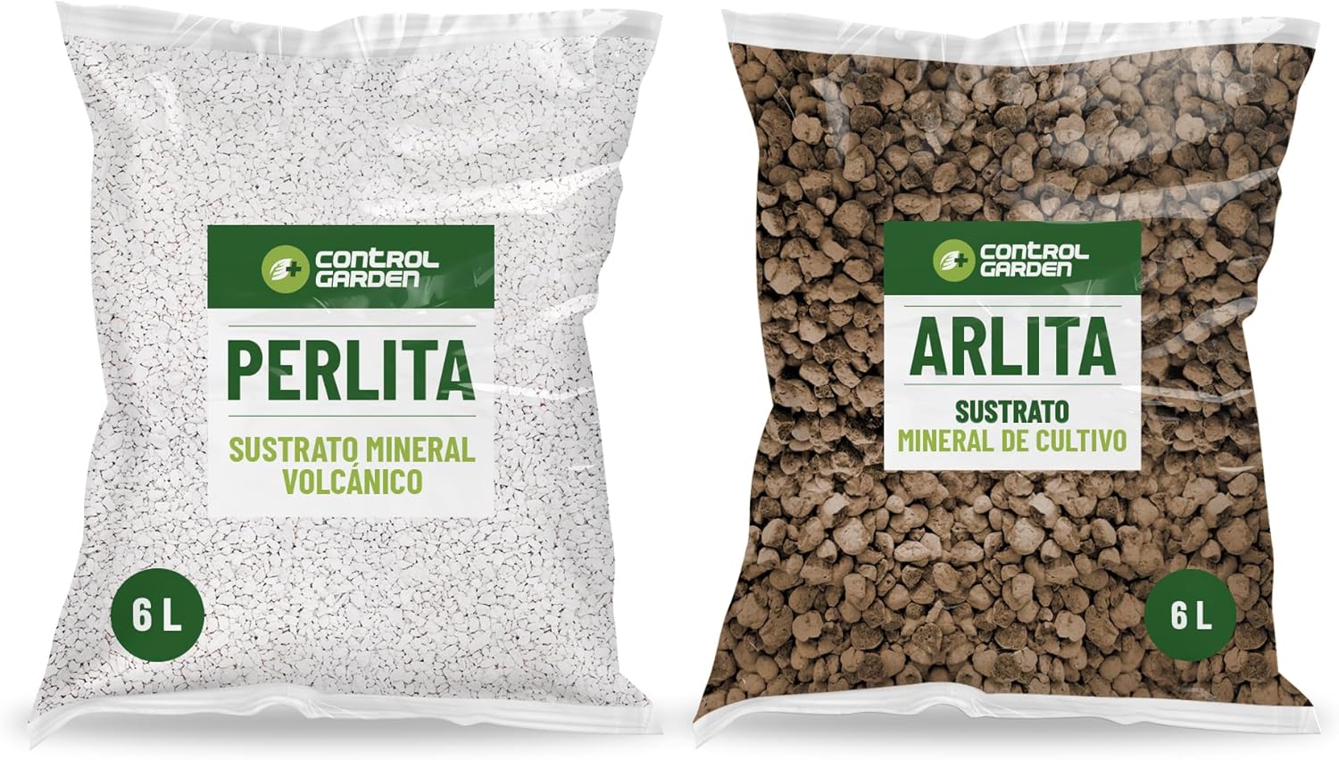 Substrato Arlita 6L + Perlite 6L · Pacco da 2 unità per piante da interno e da esterno
