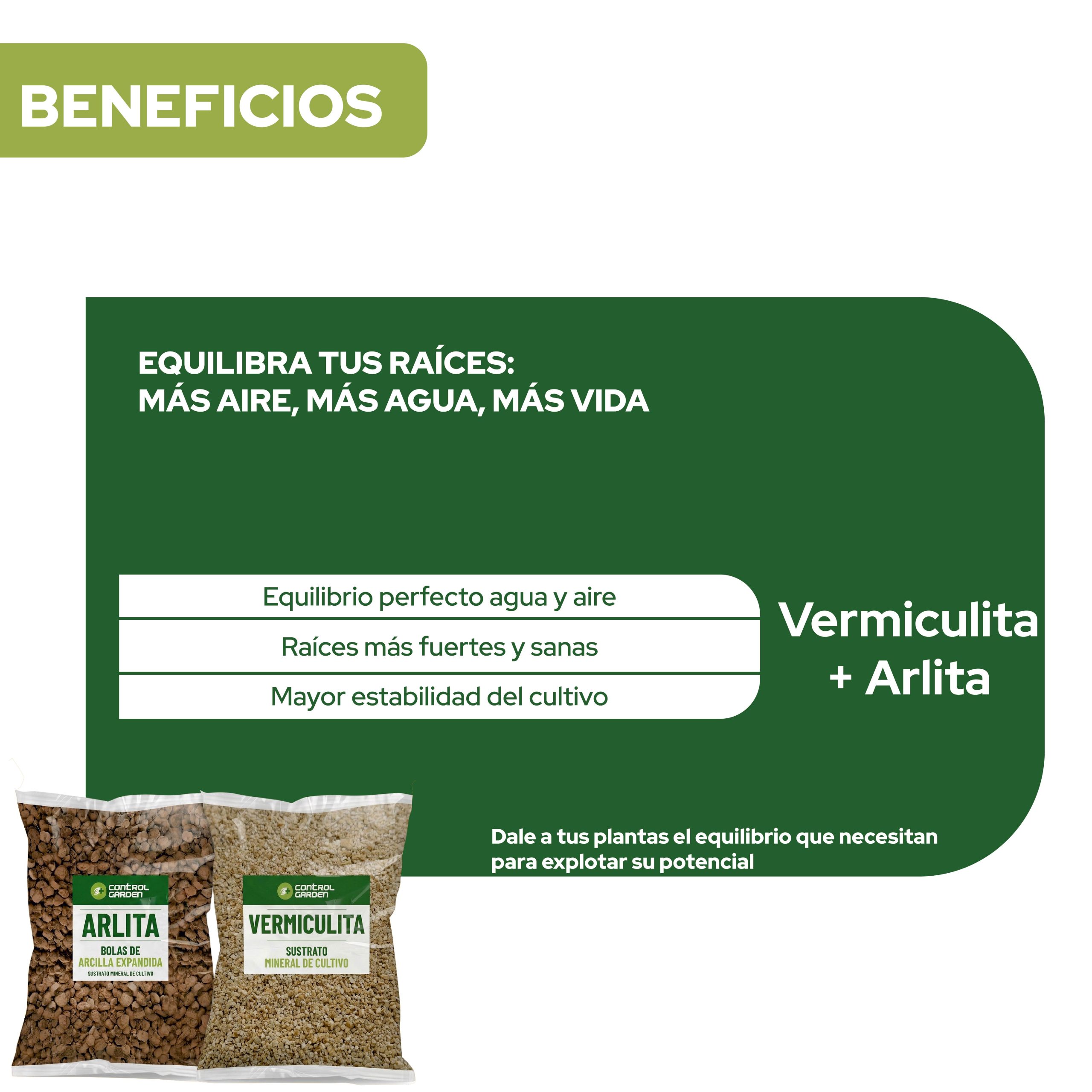 Pack de sustrato Arlita y Vermiculita 3L para jardinería · foto 2