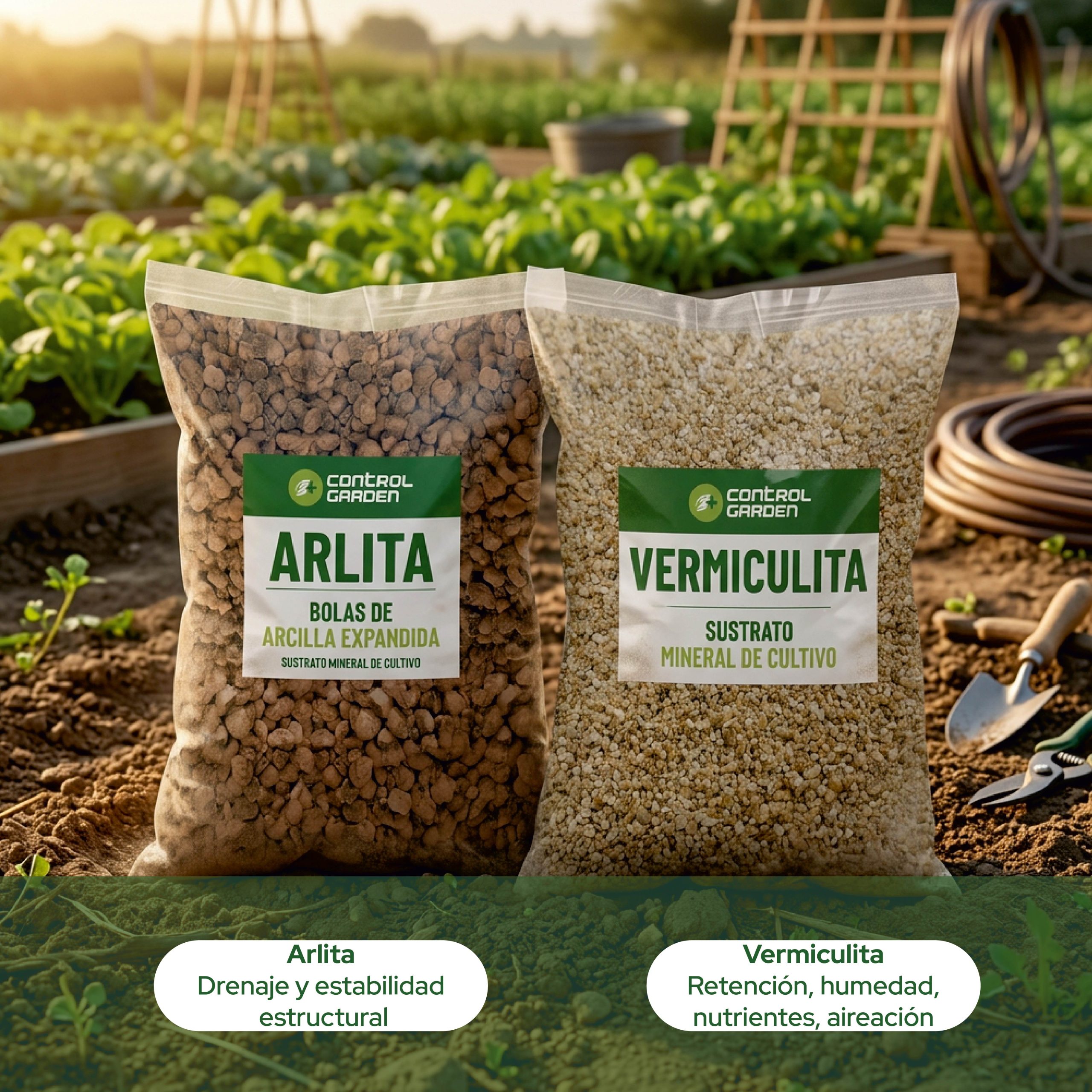 Pack de sustrato Arlita y Vermiculita 3L para jardinería · foto 4