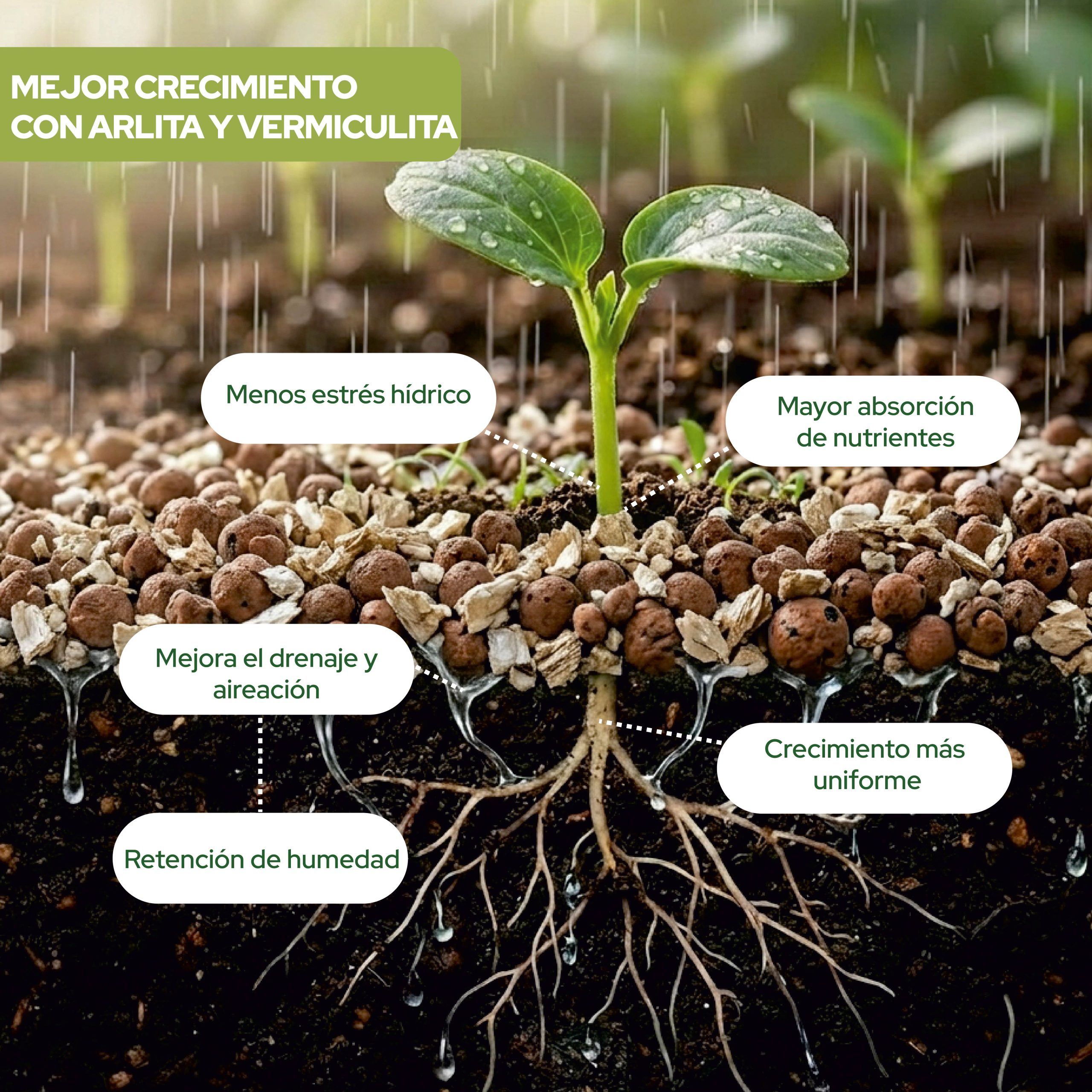 Pack de sustrato Arlita y Vermiculita 3L para jardinería · foto 5