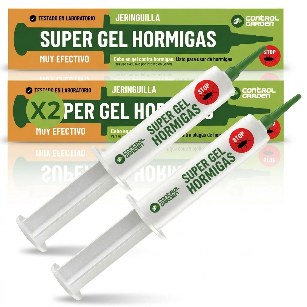 Siringa di gel anti-formiche 10 g · Confezione da 2 unità per eliminare le formiche all'interno e all'esterno