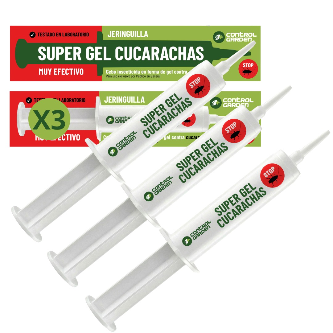Siringa di Gel per Scarafaggi 10 g · Confezione da 3 unità · Insetticida potente per eliminazione totale di nidi e colonie