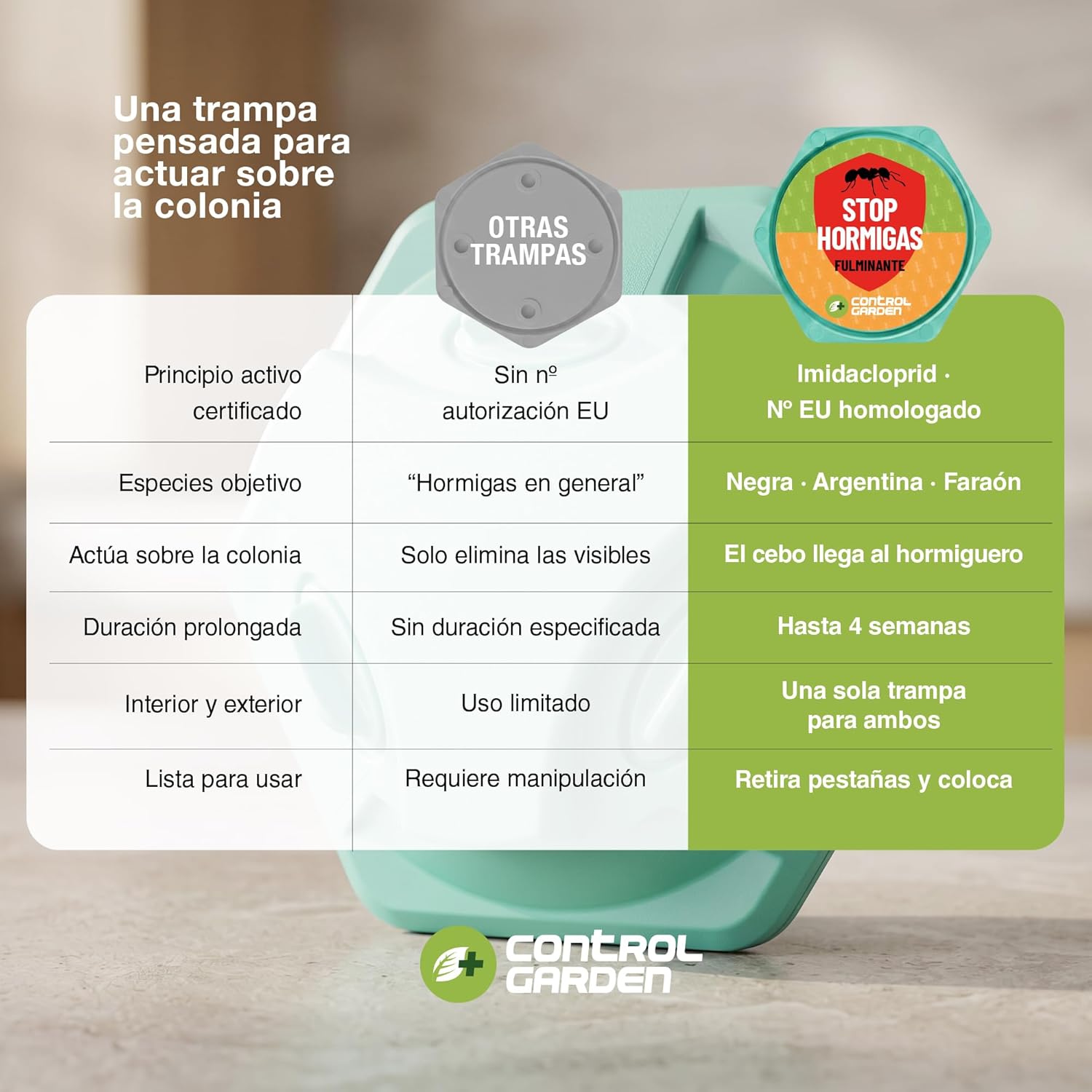 Pack de 6 trampas para hormigas en gel de Control Garden · foto 3