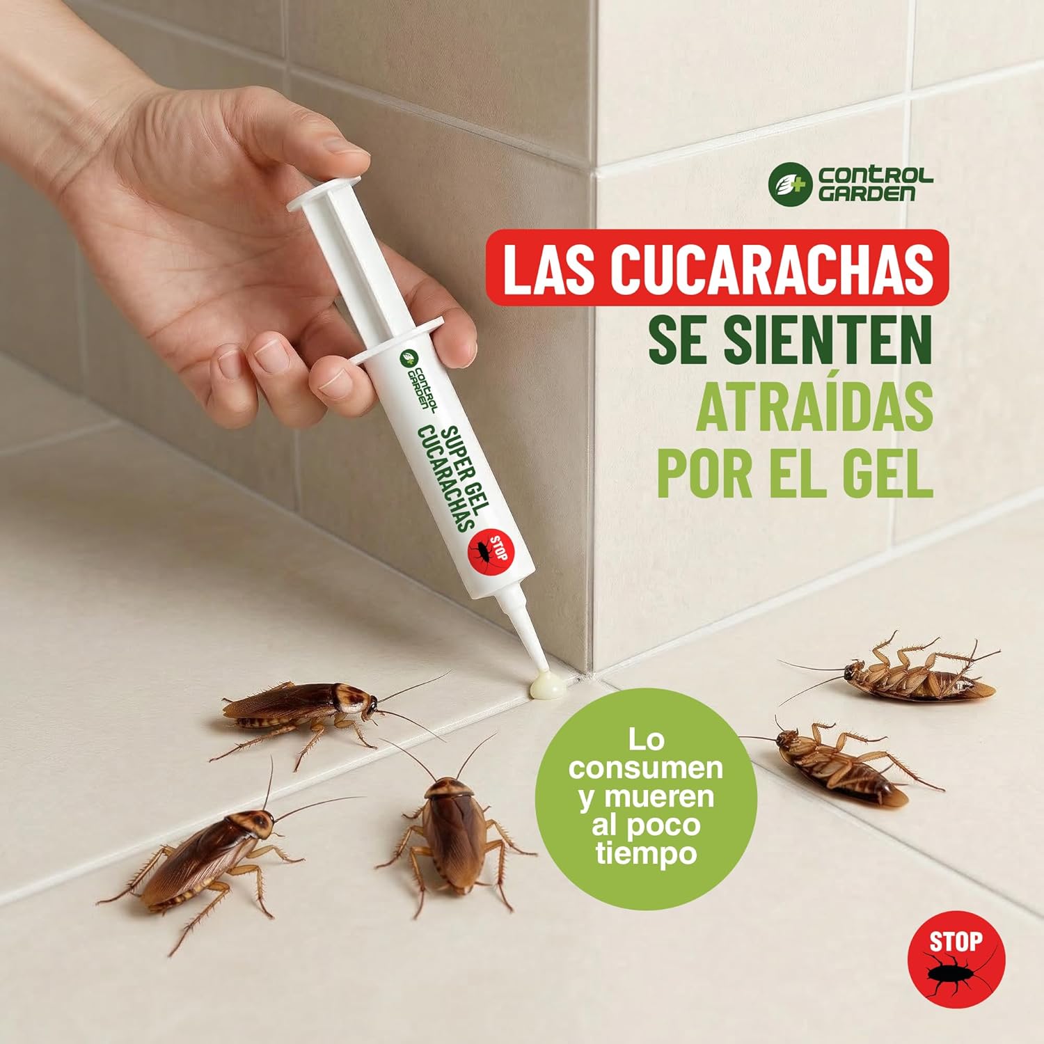 Pack de 2 jeringuillas de Super Gel para eliminar cucarachas eficazmente · foto 2