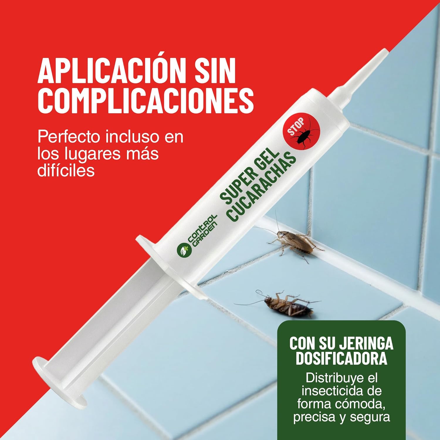Pack de 2 jeringuillas de Super Gel para eliminar cucarachas eficazmente · foto 5