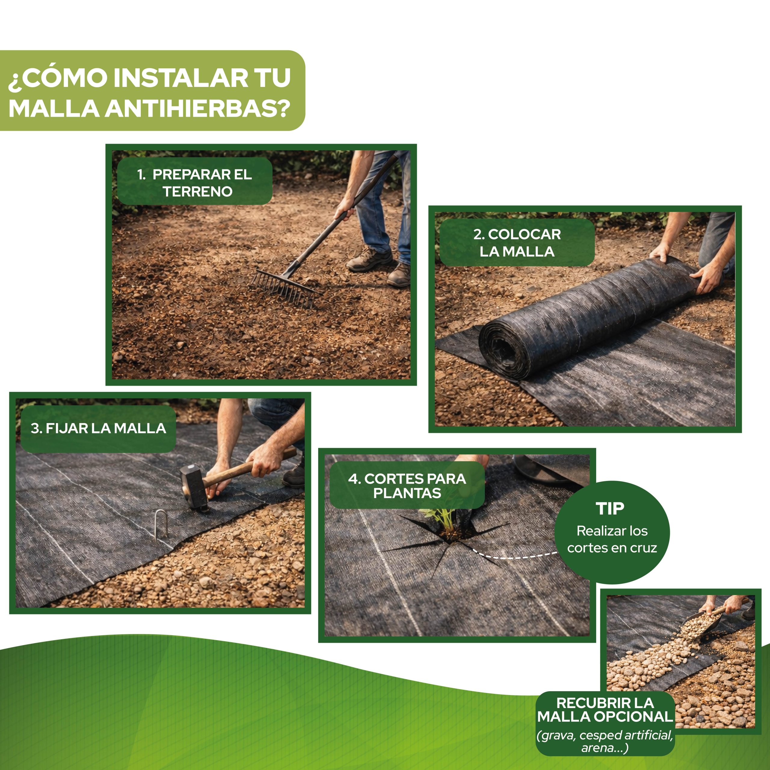 Malla Antihierbas Control Garden 2x50 m de polipropileno para jardinería · foto 7