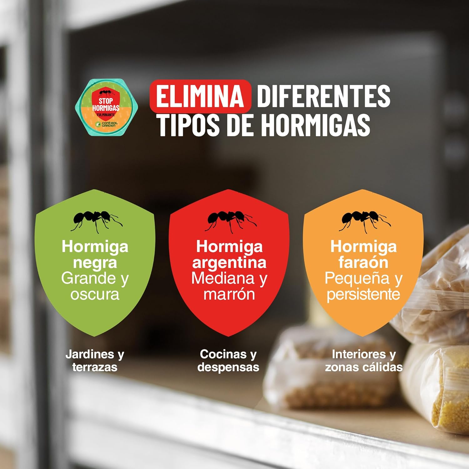Pack de 4 trampas para hormigas en gel super atrayente de Control Garden · foto 5