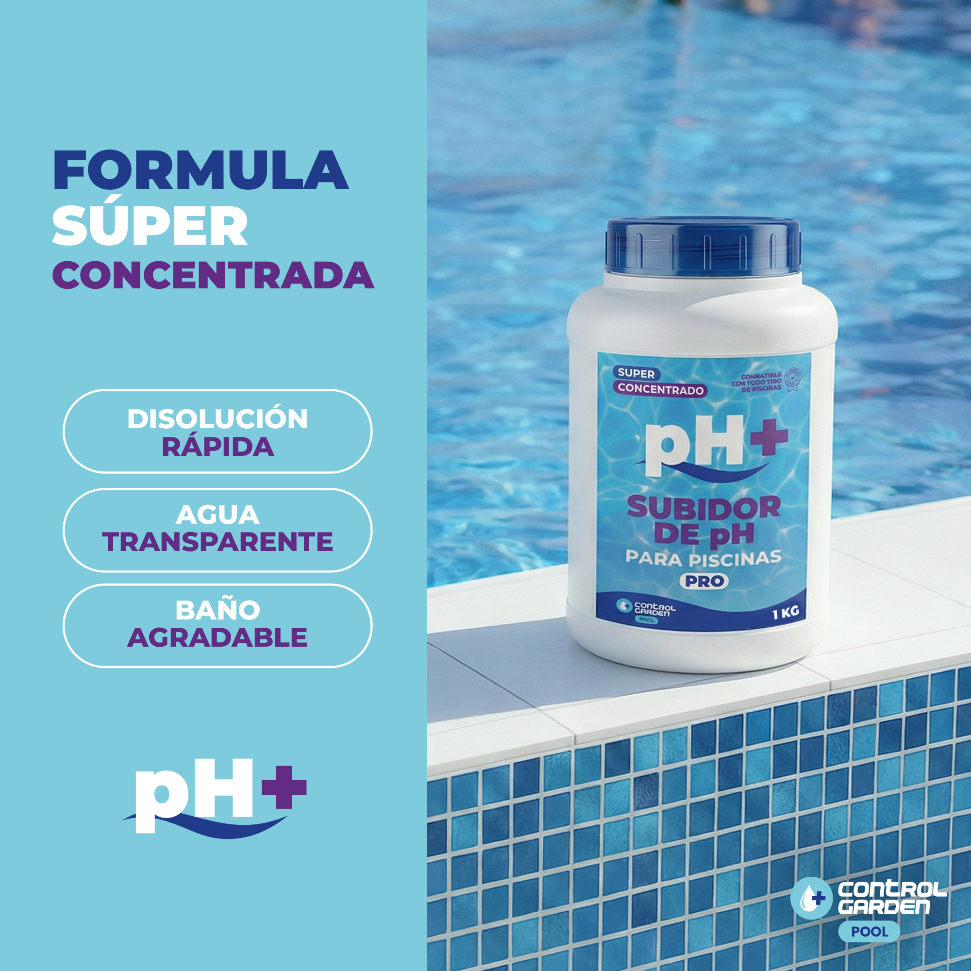 Subidor de pH Sólido Control Garden 1 kg para piscinas · foto 4