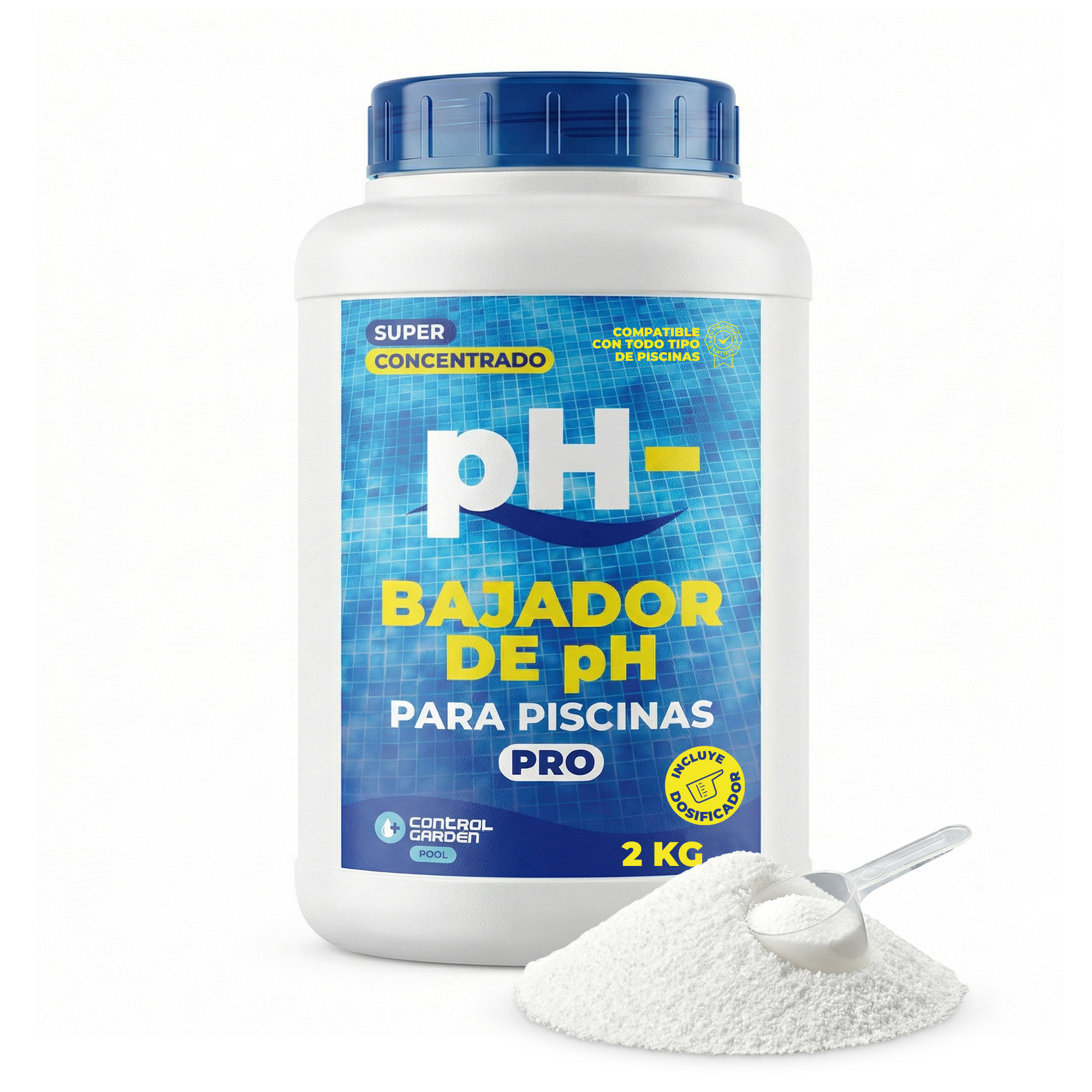 Riduttore di pH per piscine 2 kg · Solido · Confezione 1 unità