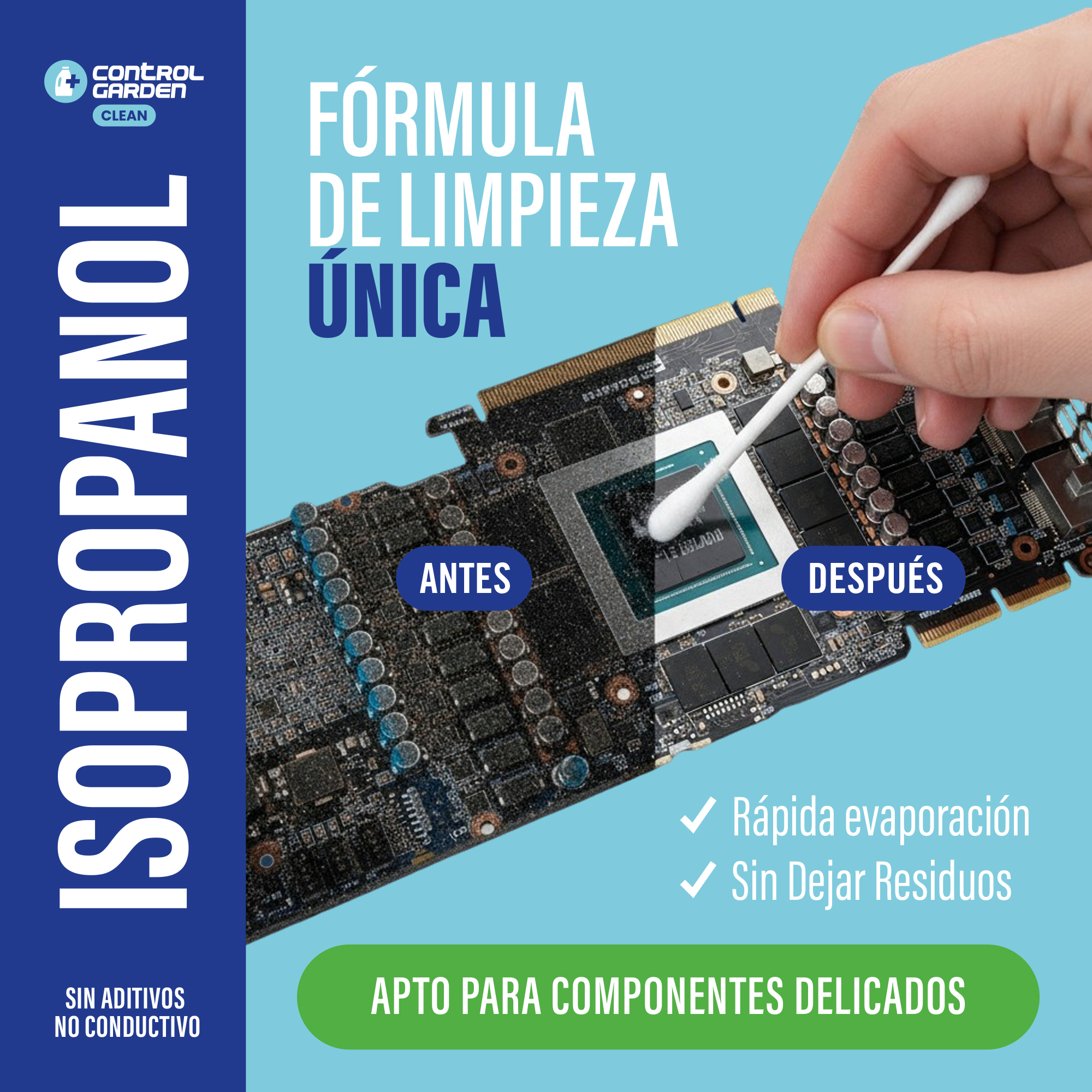 Botella de alcohol isopropílico Control Garden 5 L para limpieza técnica · foto 3