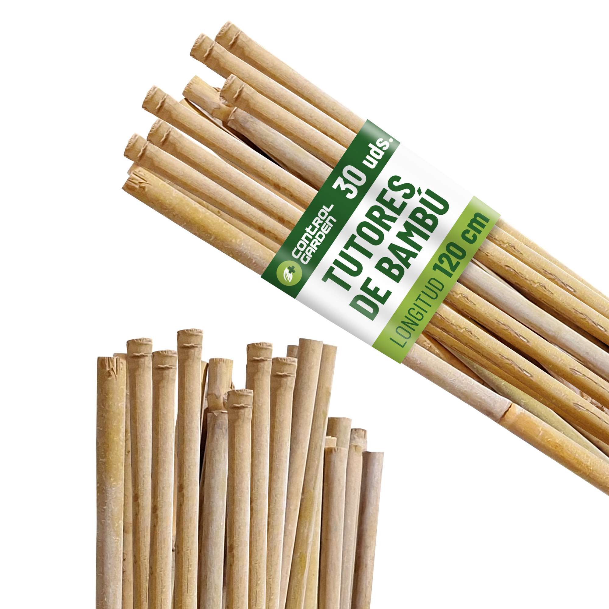 Tutor di Bambù 120 cm ø100% Naturale · Confezione da 30