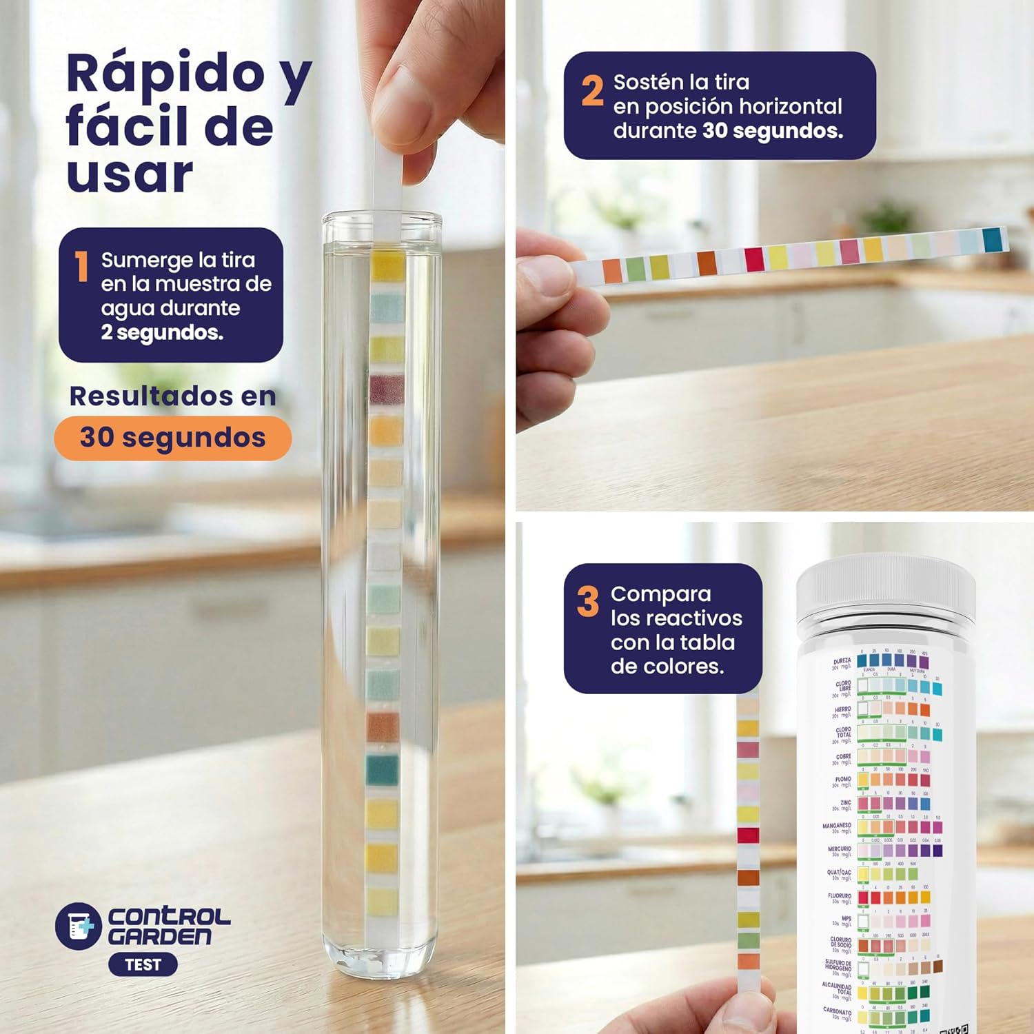 Test de Agua Potable 17 en 1 con 160 tiras reactivas para análisis rápido · foto 5