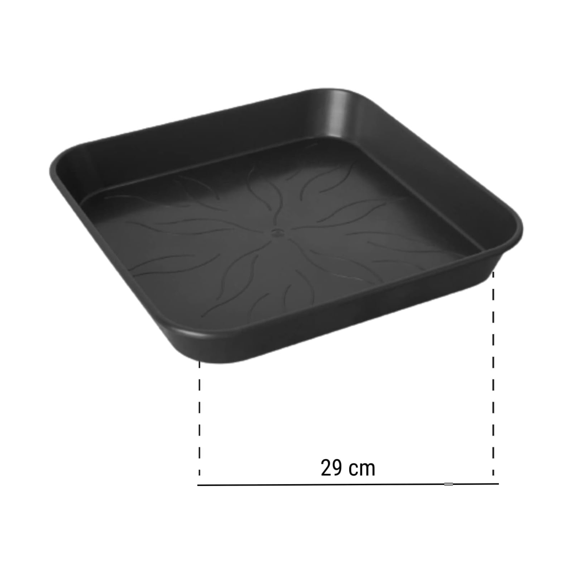 Pack de platos cuadrados de 29 x 29 cm para macetas grandes · foto 2