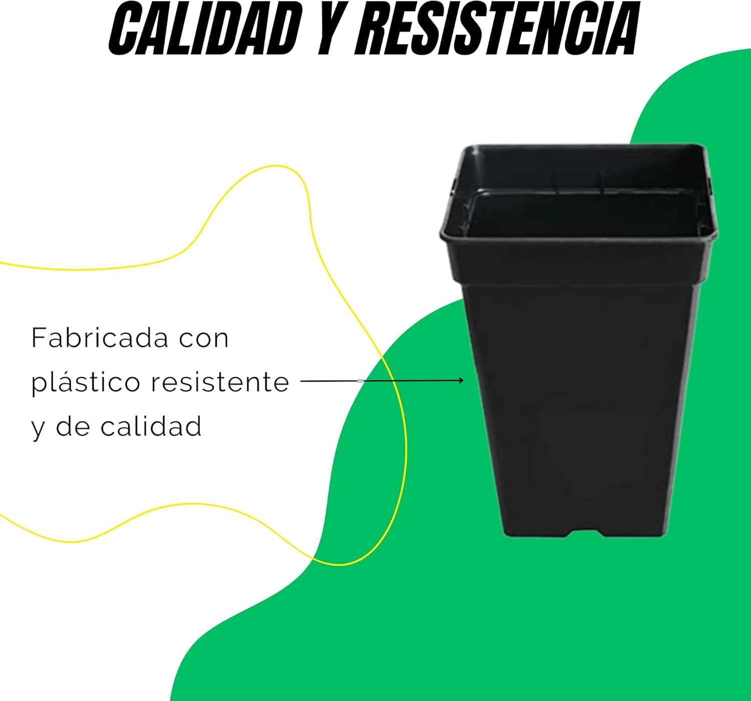 Pack de macetas de plástico de 7 litros para jardinería · foto 3