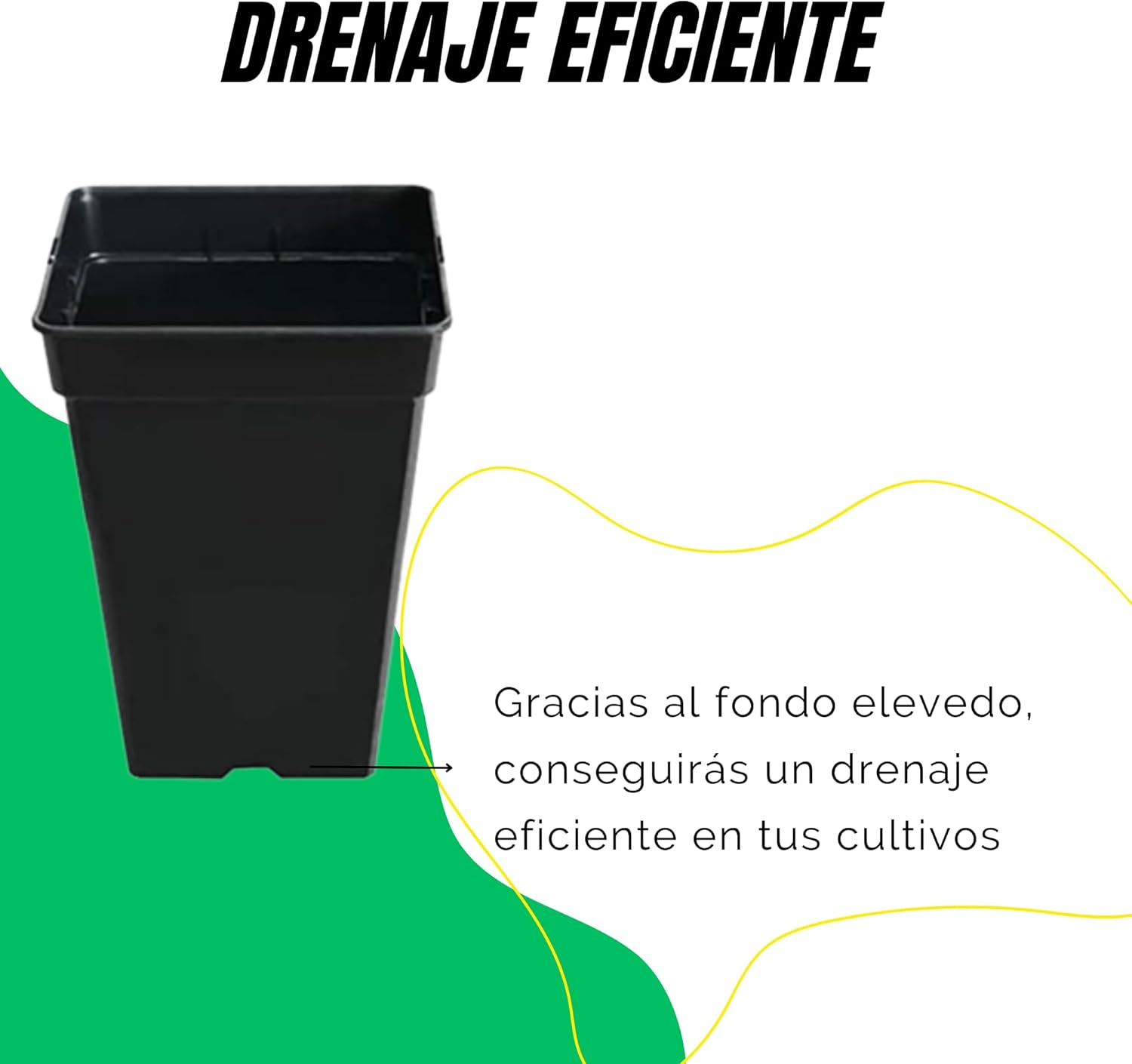 Pack de macetas de plástico de 7 litros para jardinería · foto 4
